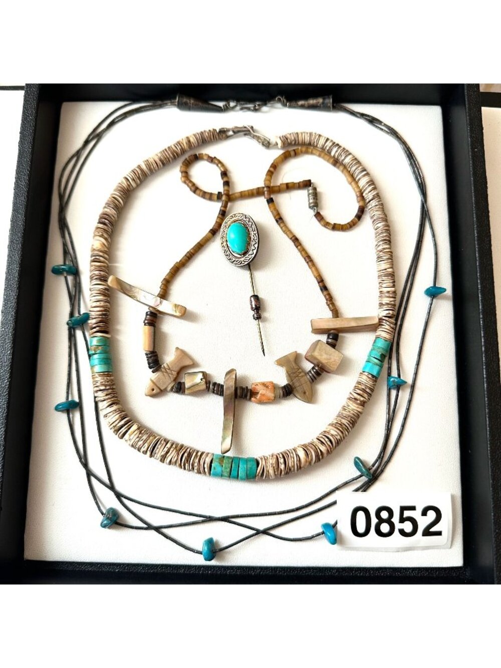 Lot Vintage South Western Tourist Souvenir Heishi Gemstone Necklaces Untested